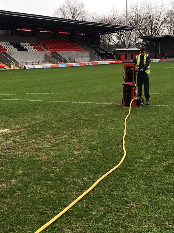 FC United Of Manchester Ground, using Bancroft Amenities Limited's OxyShot air injection unit